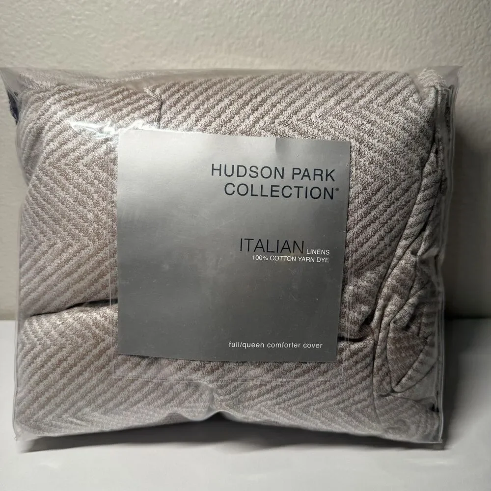 Hudson Park Collection Italian Palermo Yarn Dye Full/Queen Duvet Cover